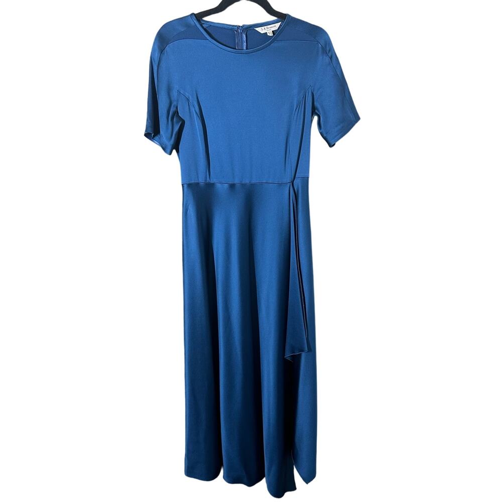 LK Bennett Women's Delena‎ Dress Imperial Blue Satin Full Length Dress Size 6